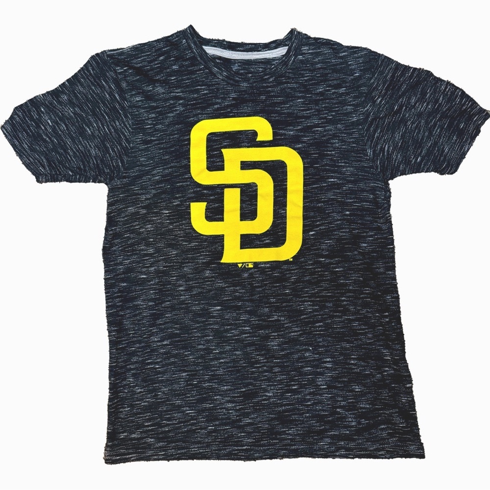 San Diego Padres Men's T-shirt Size Small Heather Black Baseball Fanatics NWT
